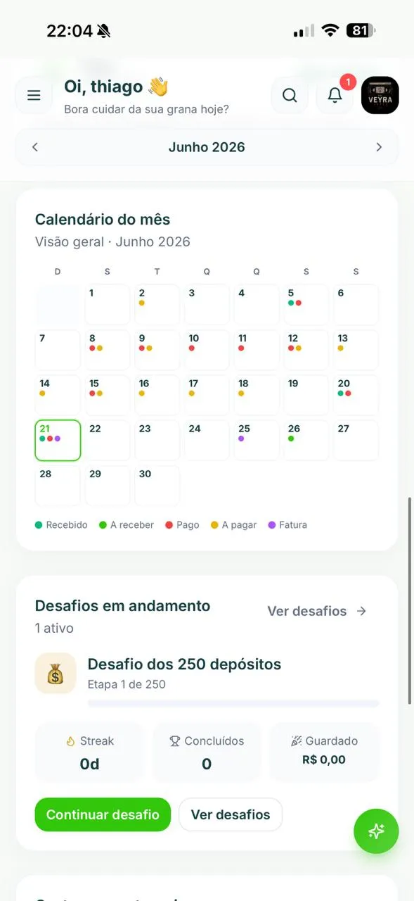 Calendário do MeiaConta