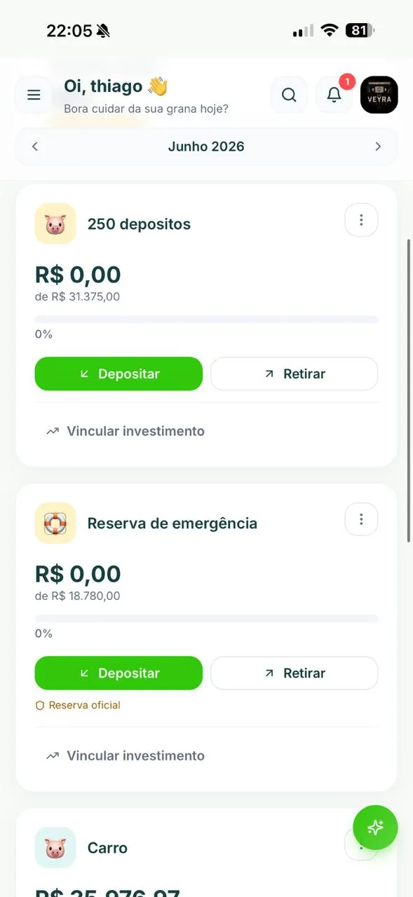 Cofrinhos do MeiaConta