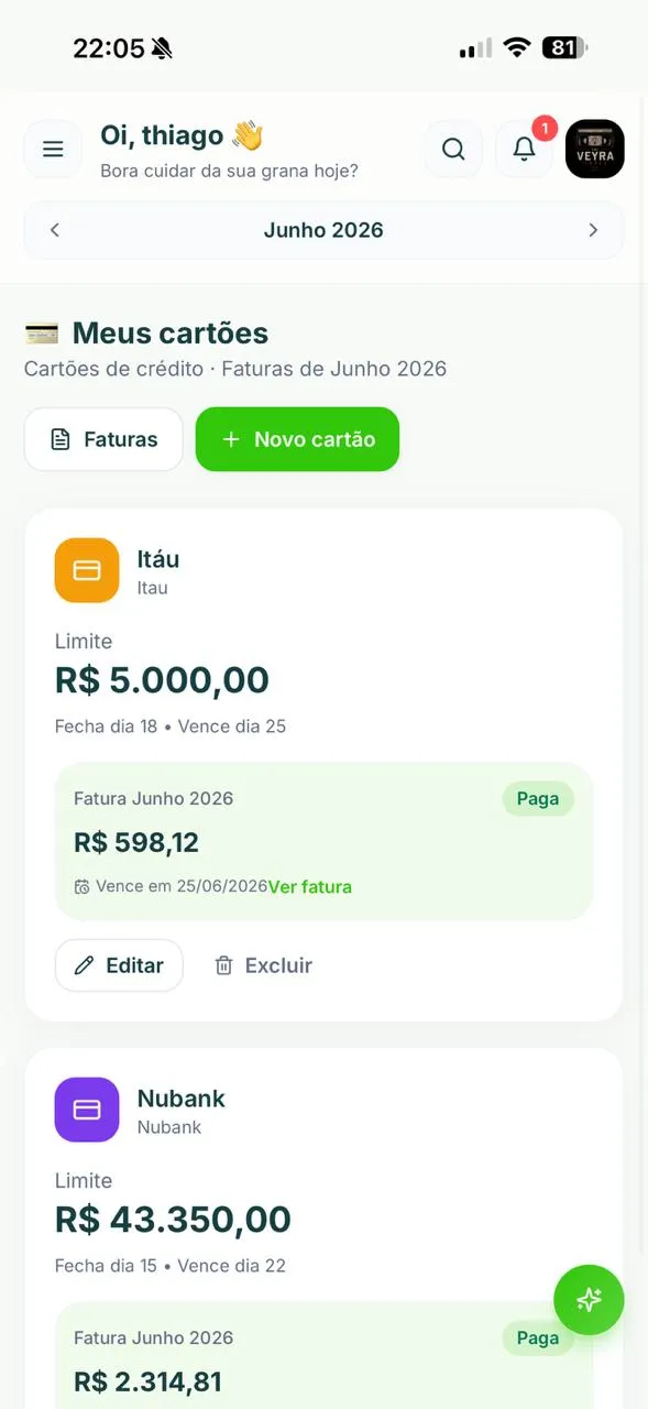 Cartões do MeiaConta